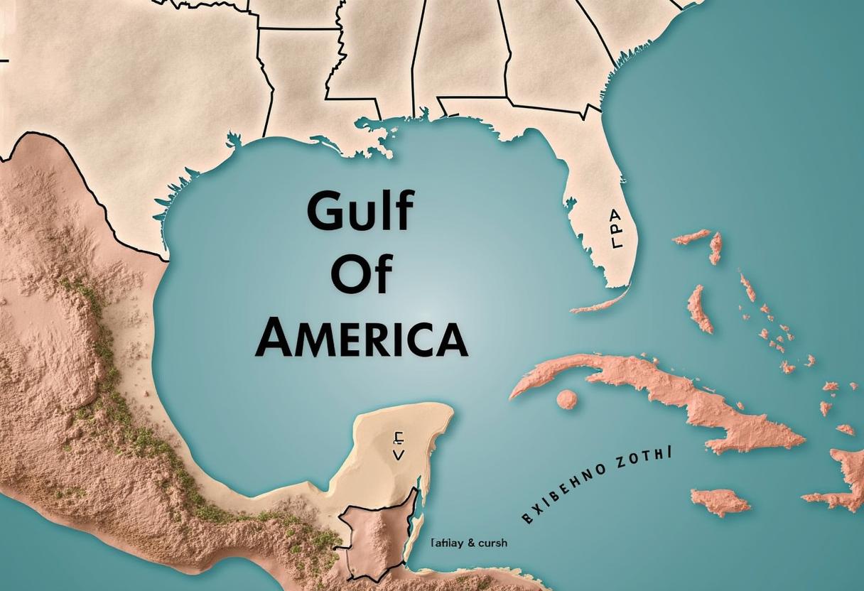 Map of Gulf of America 3d Pixar