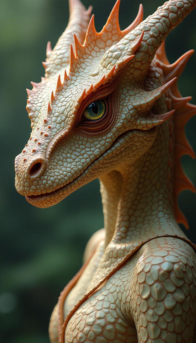 replace her face with that of the female humanoid dragon