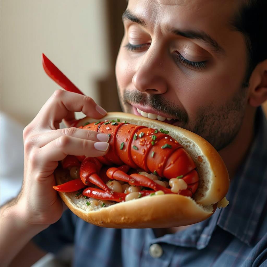 a man eating this sandwich