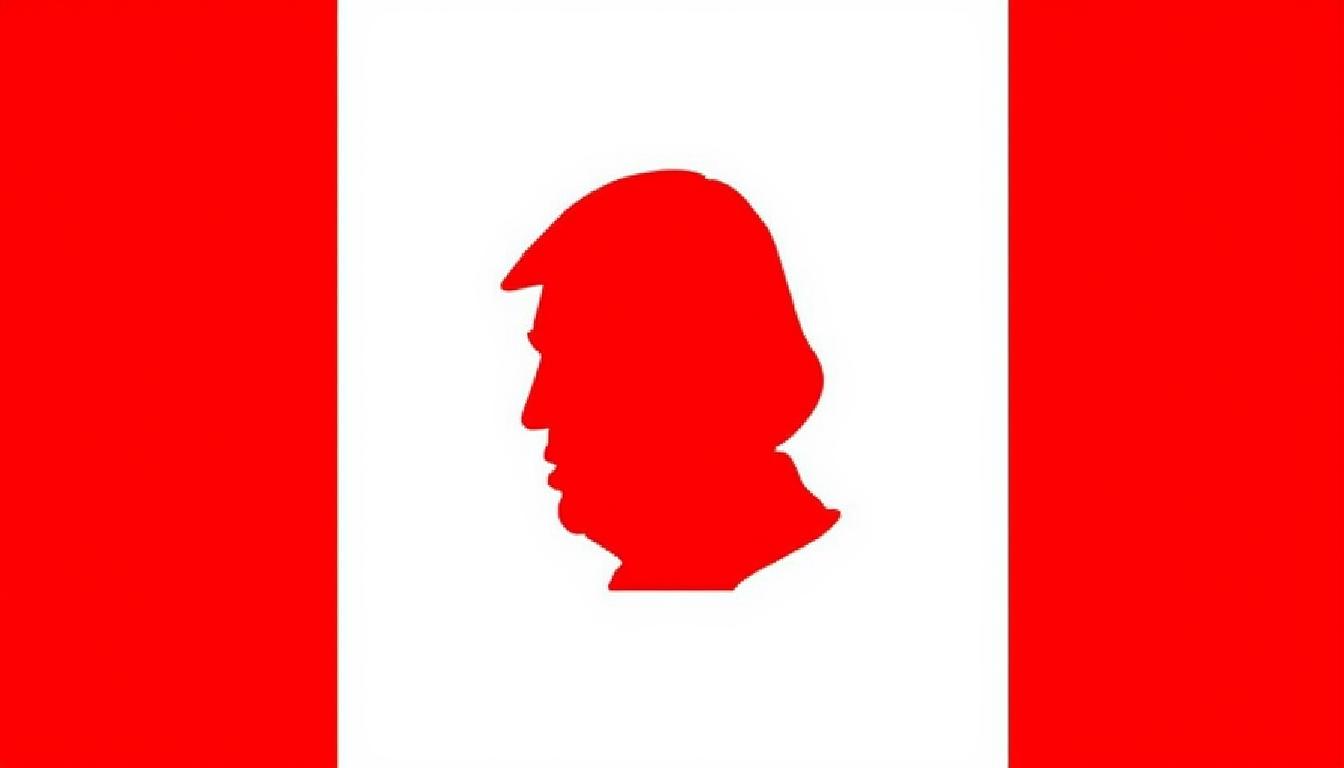 silhouette of trump's head in 3d raised