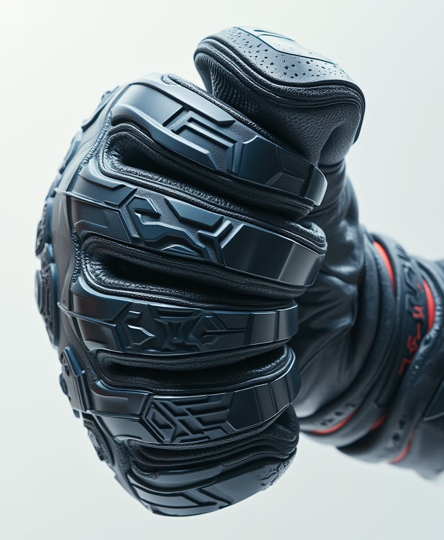 This design introduces a futuristic punch zone featuring a dual-layer silicone armor system. The first layer consists of a flexible, segmented silicone structure, designed to follow natural hand movements while enhancing shock absorption and control during punches. The second layer features micro-ridges and air vents, ensuring maximum energy dispersion and breathability, keeping the glove lightweight yet ultra-protective.

The backhand boasts an aerodynamic 3D-embossed texture, blending curved, organic cuts with sharp angular accents, creating a bold and aggressive aesthetic. The fingers feature adaptive flex channels, allowing for enhanced mobility without compromising strength.

The palm grip system is engineered with nano-textured latex zones, offering extreme ball control in wet and dry conditions. A hybrid wrist closure system eliminates traditional bulky straps, replacing them with a seamless, compression-fit wrist entry for a locked-in feel and maximum flexibility.

The glove’s airflow control system, integrated into the wrist and backhand, enhances ventilation, preventing overheating during intense gameplay.