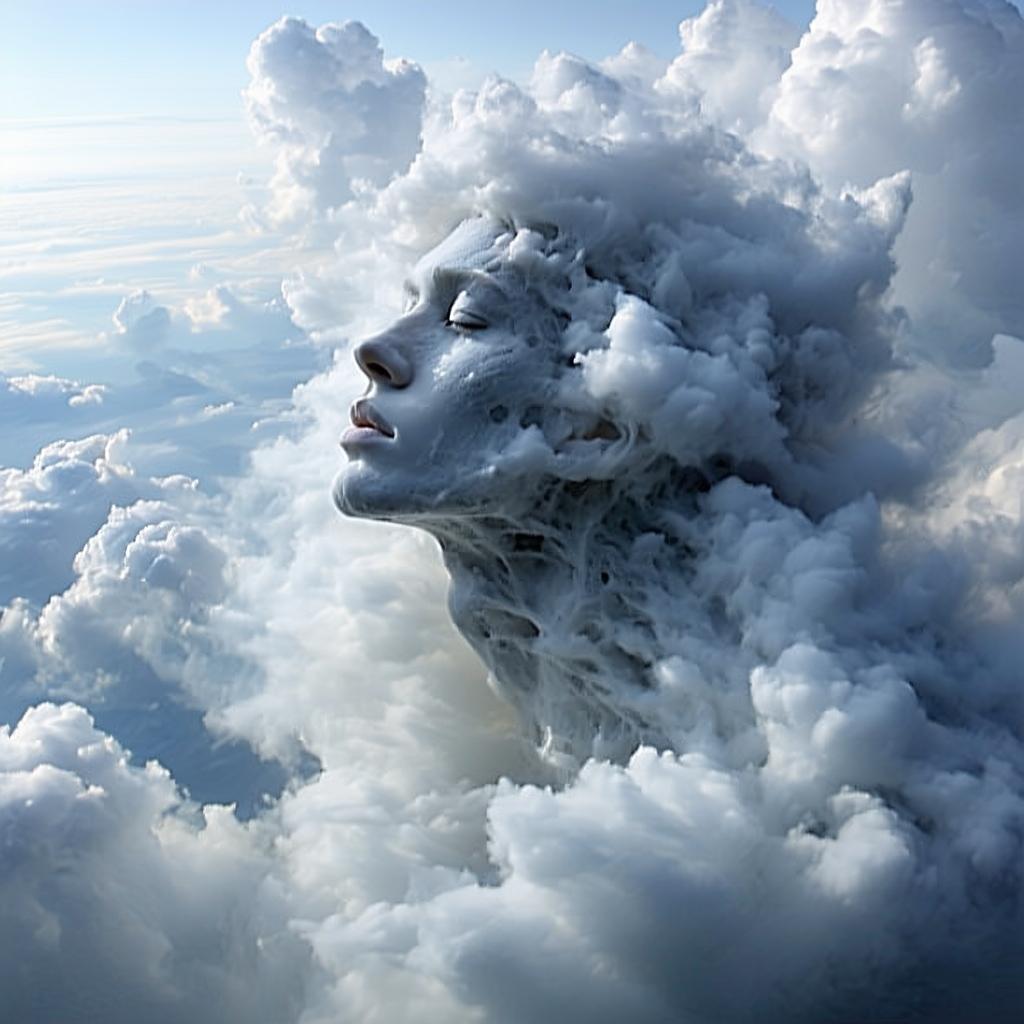 What would it look like if a person was made of clouds?