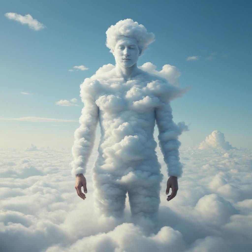 What would it look like if a person was made of clouds?