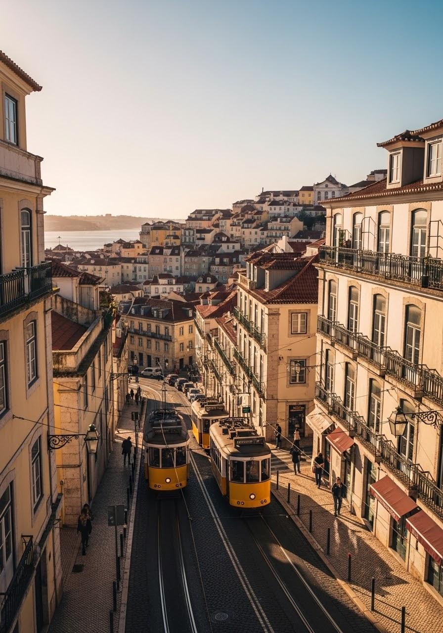 a photo of lisbon taken on an iphone