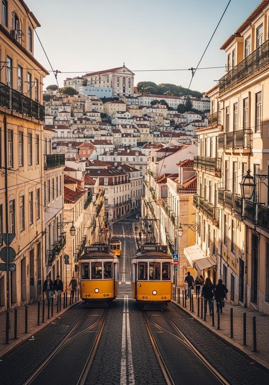 a photo of lisbon taken on an iphone