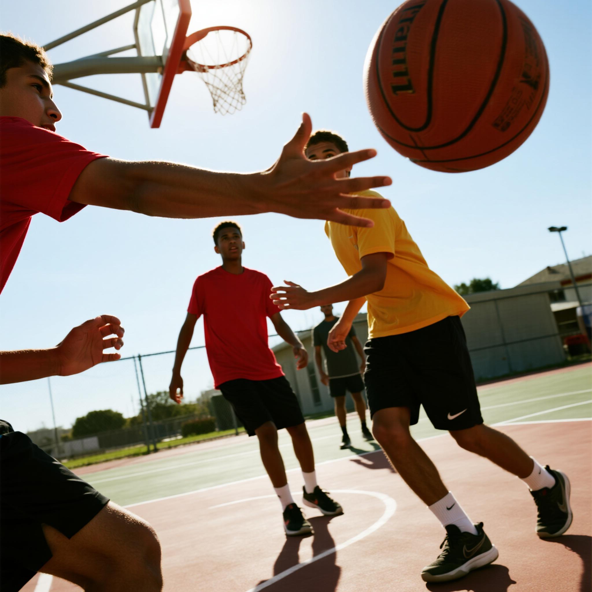 === Scene ===

Tone: generate an 8-second, hyper-realistic, seamlessly looping video capturing the raw power and physics of a single moment in a street basketball game, rendered in extreme slow motion., {"type":"High-speed sports cinematography, played back in extreme slow motion","duration_seconds":8,"looping":"true, seamless loop","pacing":"Intense, powerful, and dramatic. The slow motion turns a split-second action into a detailed ballet of force.","animated_elements":[{"element":"Ball Impact and Deformation","description":"The primary animation. A defender's hand forcefully impacts the top of a basketball. In slow motion, we see the defender's fingers digging into the pebbled leather, the ball visibly compressing and deforming under the force. The ball's backspin momentarily stops and reverses as it's knocked away. This entire impact and recoil sequence forms the loop."},{"element":"Sweat and Particle Dynamics","description":"The explosive impact sends a fine spray of sweat droplets flying from both the hand and the ball's surface. The droplets hang in the air like tiny jewels in the bright sun. Dust and microscopic rubber particles from the court are kicked up by the motion."},{"element":"Anatomical Realism","description":"The muscles and tendons in the defender's forearm and hand are seen contracting with extreme force. Veins bulge on the skin's surface. The skin on the fingertips whitens from the pressure against the ball."},{"element":"Background Motion","description":"Through the chain-link fence in the deep background, the blurred figures of spectators are seen reacting to the play, their movements also in slow motion, adding to the atmosphere."}]}, {"style":"Hyperrealistic, gritty sports documentary style, emulating the aesthetic of a high-end Nike commercial or a feature film.","camera_setup":{"camera":"Phantom VEO 4K High-Speed Camera","lens":"100mm Telephoto Prime Lens","perspective":"Static, locked-down shot from a very low angle, looking up at the point of impact. This heroic angle makes the action feel monumental and powerful.","description":"The sun is high in the sky, creating high-contrast, sharp-edged shadows. This intense light creates brilliant specular highlights on the sweat-glistened skin and the curved surface of the basketball, emphasizing every texture."},"composition":{"framing":"A tight, dynamic composition focused entirely on the collision between the hand and the ball. The chain-link fence in the background creates a gritty, geometric pattern that cages the action."}}

=== Subject ===

Description: {"base_subject":"An extreme close-up, slow-motion shot of a hand blocking a basketball at the apex of a shot on an iconic urban court.","key_details":[{"element":"The Hand and Arm","description":"The hand of a highly athletic basketball player. The skin glistens with a realistic sheen of sweat, and we can clearly see skin pores, calluses, and the fine lines of the knuckles. The hand is powerful and expressive."},{"element":"The Basketball","description":"A well-worn, official Spalding basketball. The pebbled texture is rendered in extreme detail, with dirt and scuff marks lodged in the grooves. The printed logos are slightly faded from use."},{"element":"The Environment","description":"The background is the iconic, green, tight-mesh chain-link fence of 'The Cage'. The fence is slightly rusted in places. Through the links, the blurred shapes of spectators and the red brick of surrounding Village buildings are visible."}]}