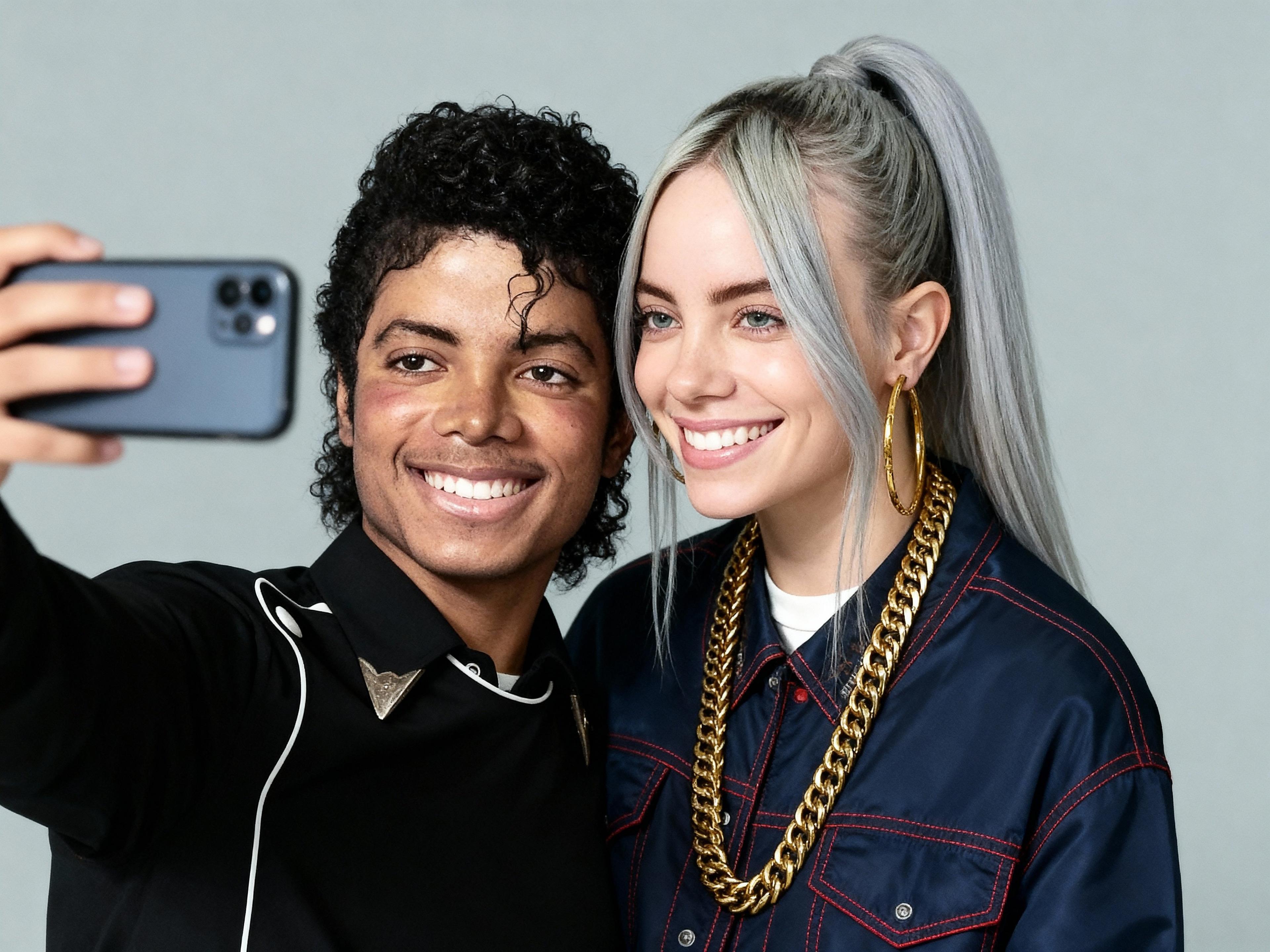 have the people smile and take a selfie from a phone (edited with Seedream 4)