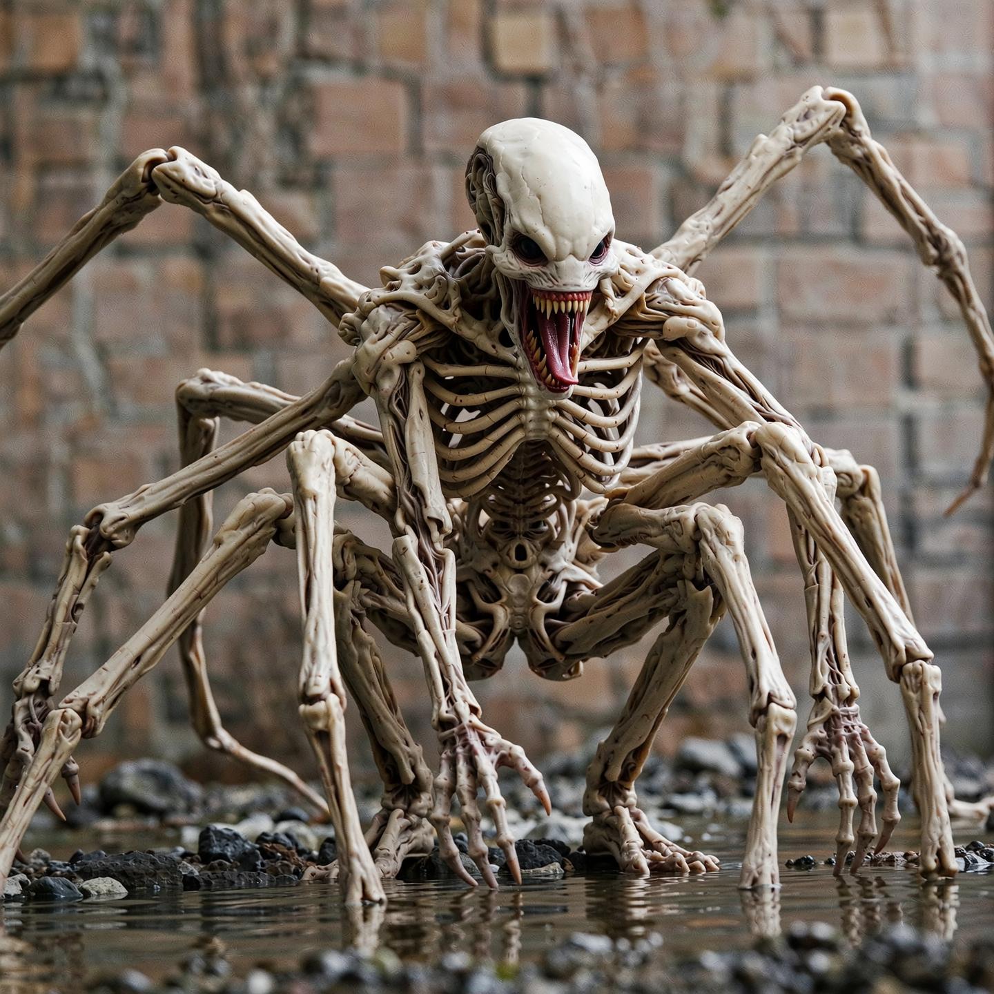 “Generate a creature that cannot be categorized or compared to anything within human imagination or artistic tradition. Its design must reject all visual, cultural, biological, or stylistic references known to mankind. It should appear as an emergent anomaly — something reality itself struggles to render. Its form should evoke primal, wordless terror without relying on eyes, mouths, limbs, or any familiar anatomy. The environment should bend around it, light faltering as if uncertain how to illuminate it. The result must feel truly alien to perception, outside all artistic schools, mythologies, and aesthetics.” Execution Directives: no recognizable art style, no symbolism, no cultural or religious motifs, no fantasy, sci-fi, gothic, surrealist, or Lovecraftian cues; pure generative originality — render as an aesthetic void, with physics, texture, and form emerging from the AI’s own abstraction layer; — forbid emulation of any artist, genre, or medium; — prioritize conceptual impossibility over visual coherence.