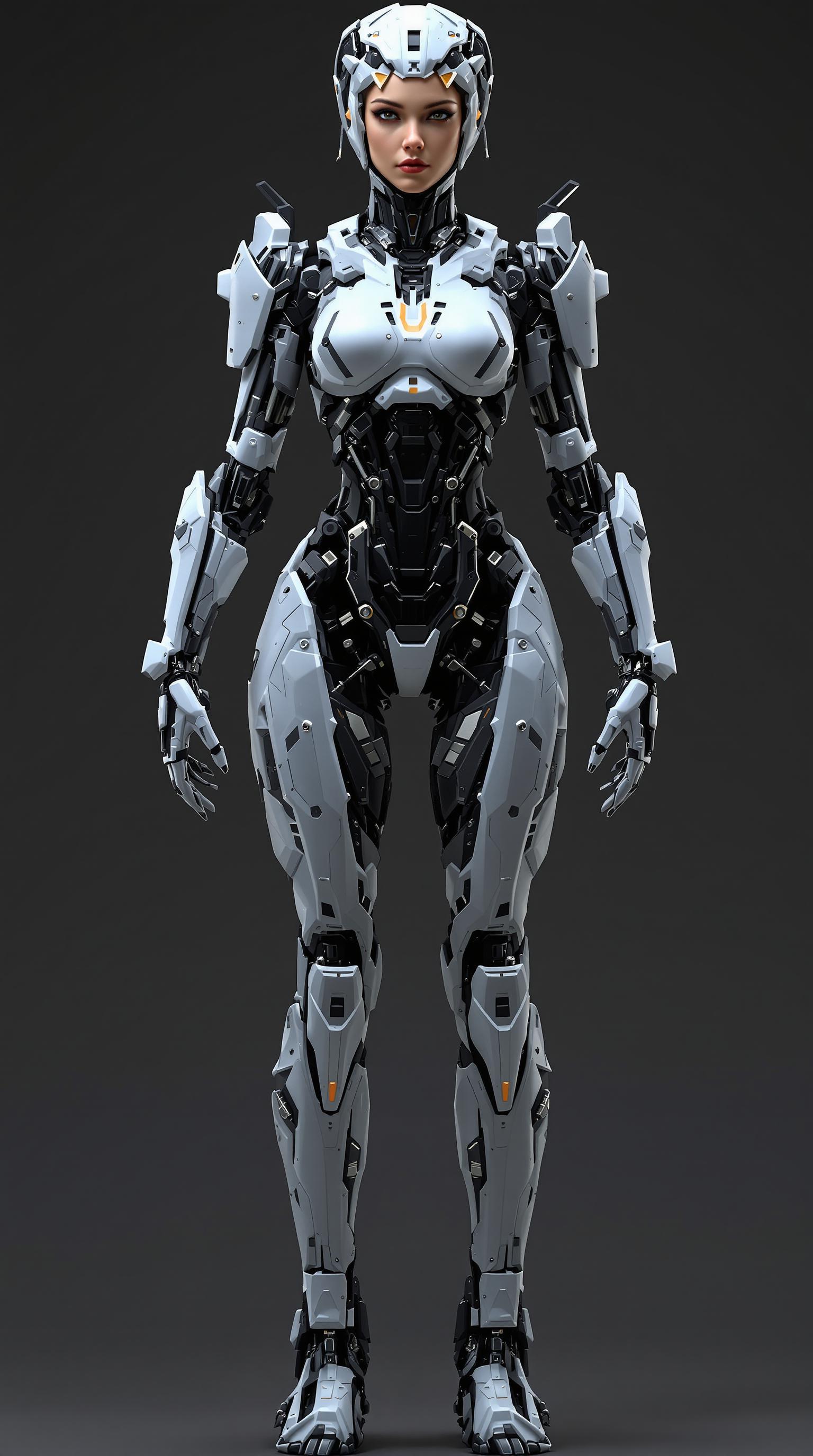 Female cyborg,concept,full body,cinematic,very detailed,high res,young woman,realistic photo.