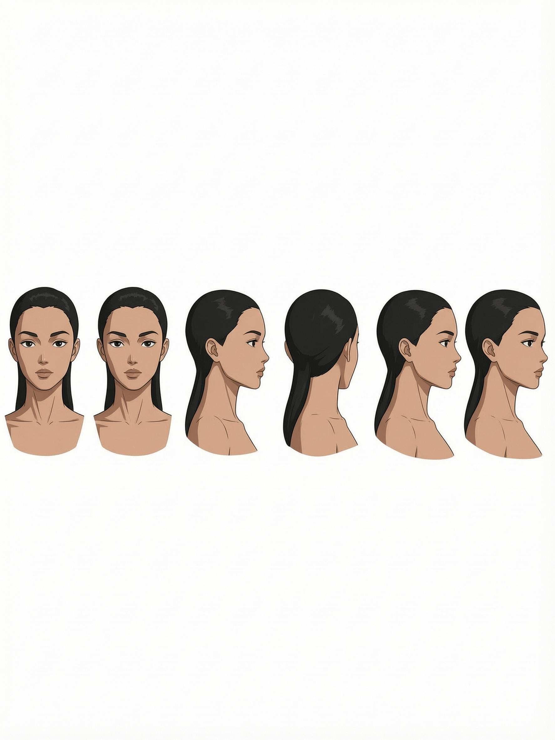 Anime portrait character sheet