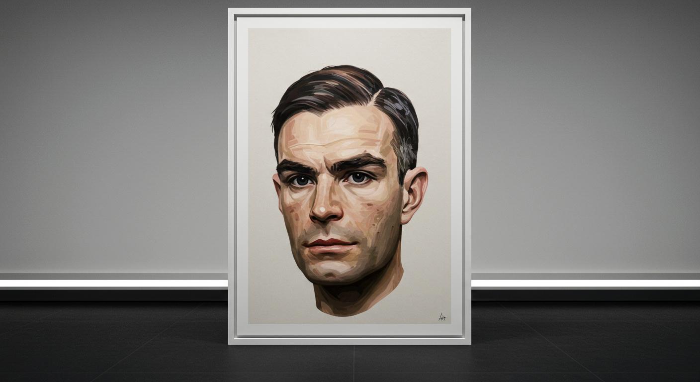 Feature image for AI Art Breaks New Ground: Ai-Da's Portrait of Alan Turing Sells for $1.08 Million at Sotheby's