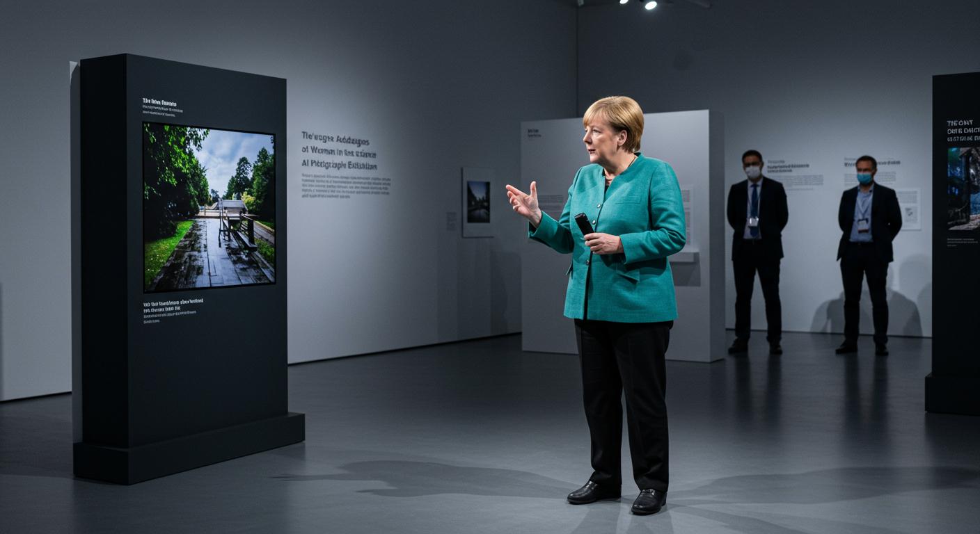 Feature image for Angela Merkel Advocates for Women in Science at AI Photography Exhibition