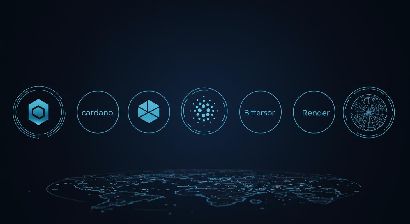 Feature image for Exploring the Top 5 Trending Cryptocurrencies in 2025: Web3 AI, Cardano, Bittensor, Render, and NEAR