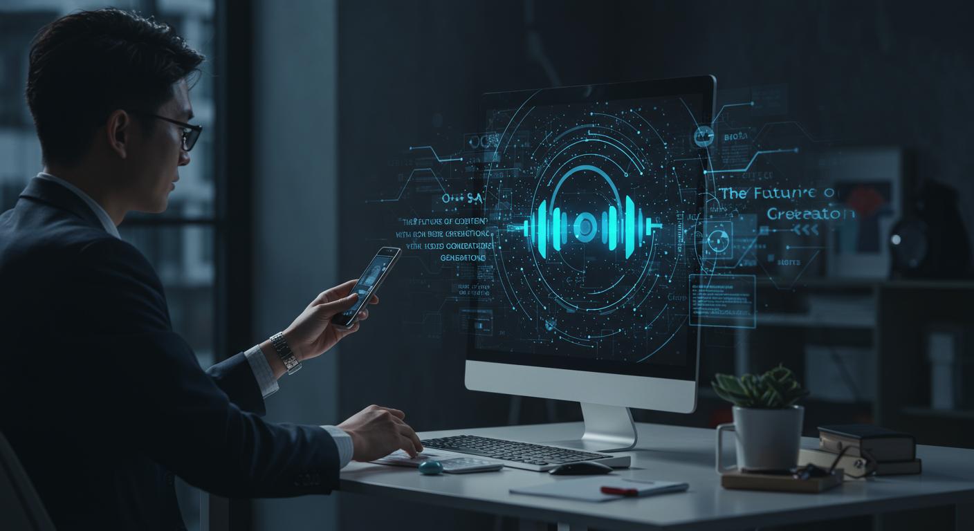 Feature image for The Future of Content Creation with AI Voice and Video Generators