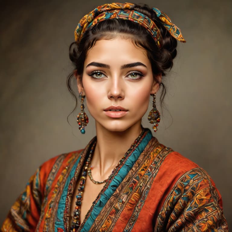 Traditional attire and jewelry: A portrait of cultural elegance