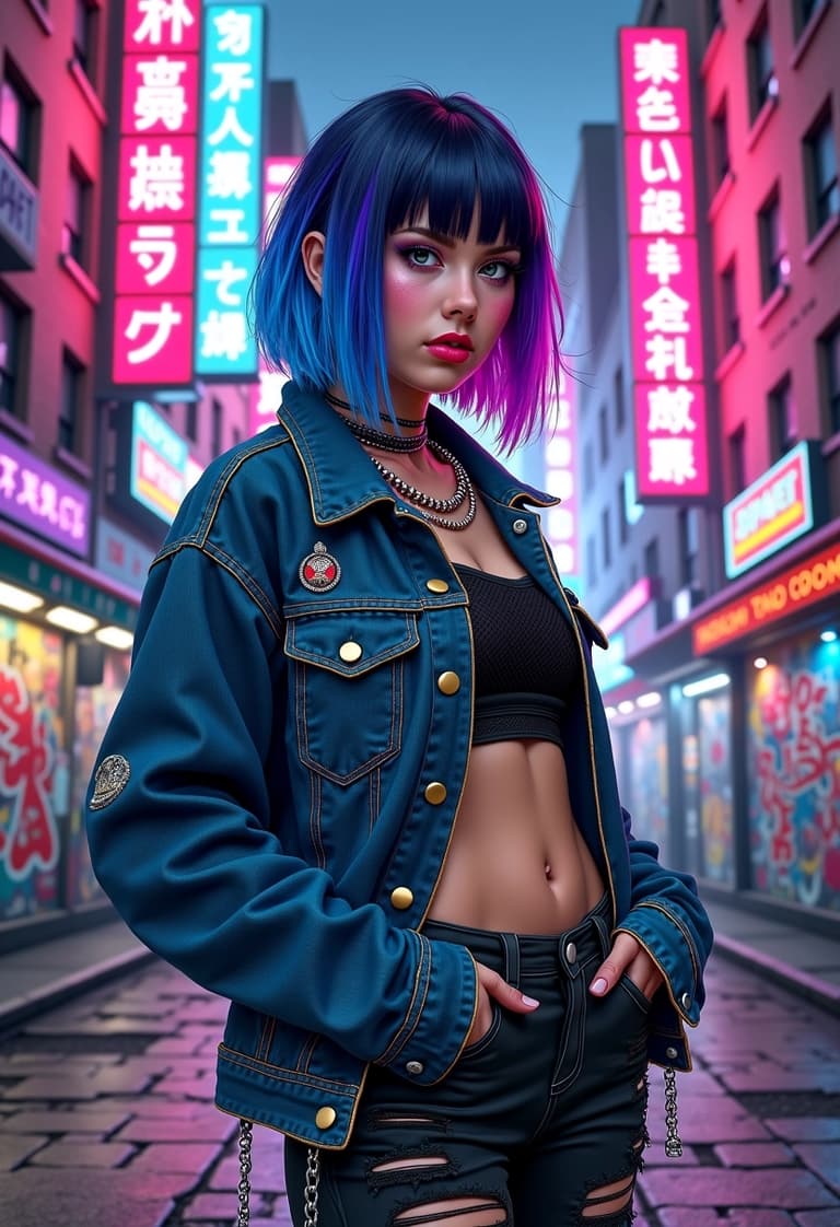 NeonLit Streets A Fashionable Journey Through Tokyos Akihabara