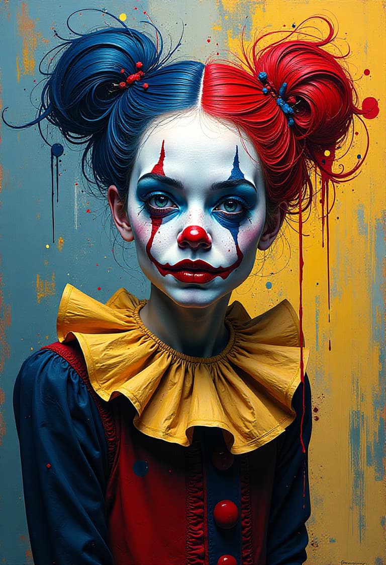 Hauntingly Beautiful A Portrait of a Femme Fatale Clown