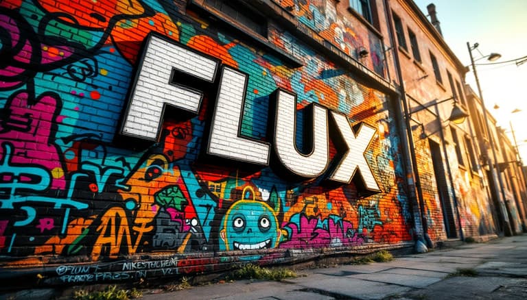 Urban Flux: A Colorful Graffiti Mural