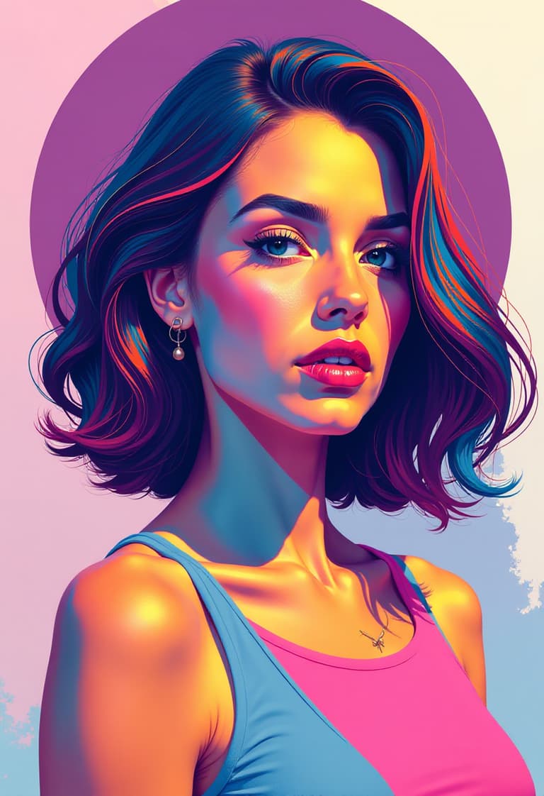 Neon Portrait: A Study in Light and Color