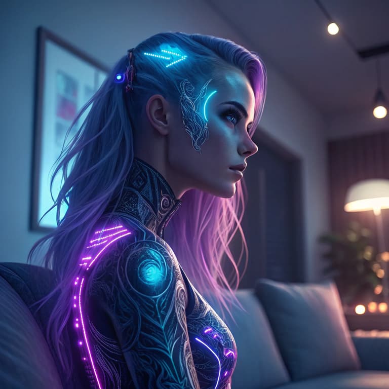 Neon Enigma: A Cyberpunk Portrait