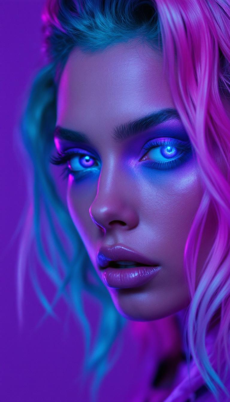 Neon Gaze: A Digital Portrait