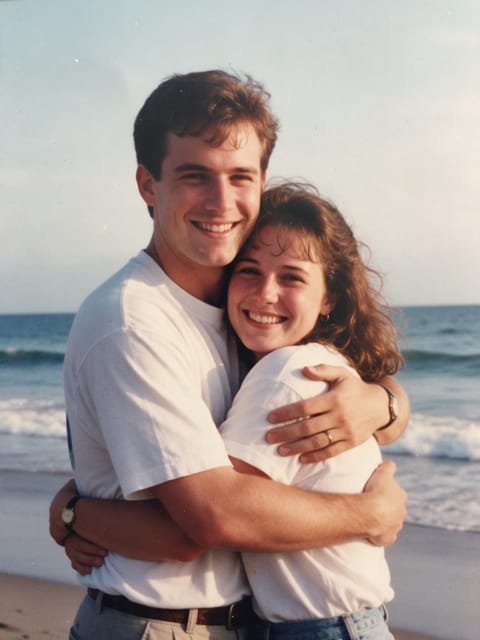 Couple Then and Now effect example