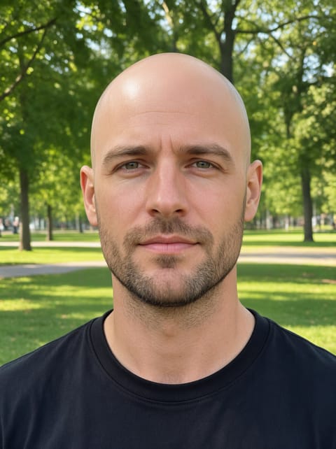 AI Bald Filter example result