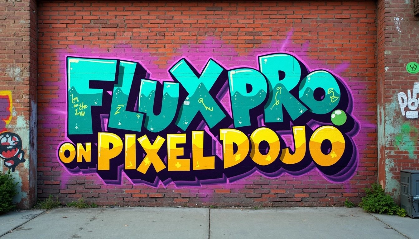 Fluxpro on Pixel Dojo A Vibrant Graffiti Artwork