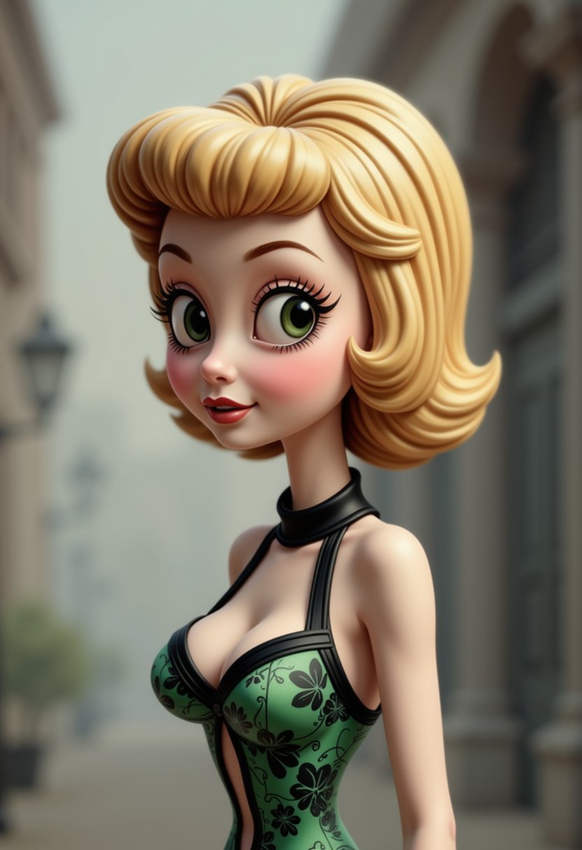 Chic and Elegant 3D Animated Female Character