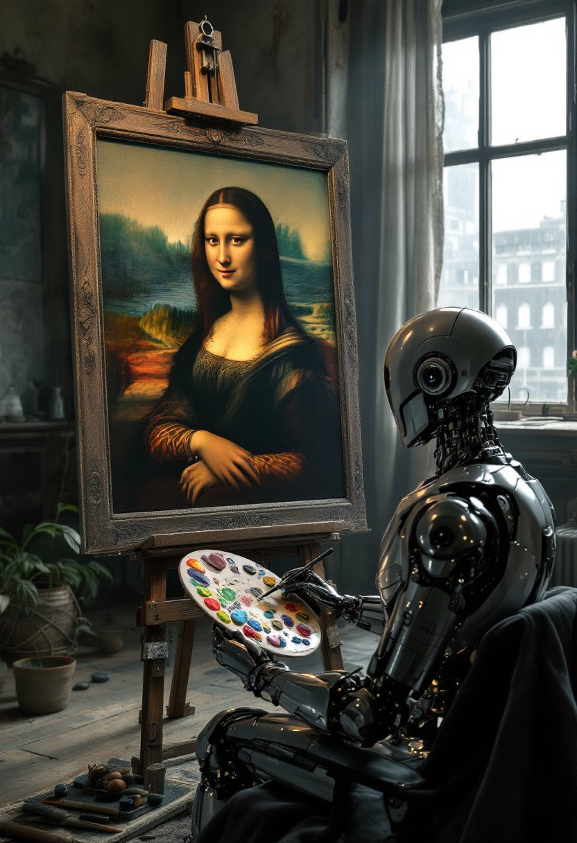 Robot Painting Mona Lisa Artificial Intelligence and Creativity