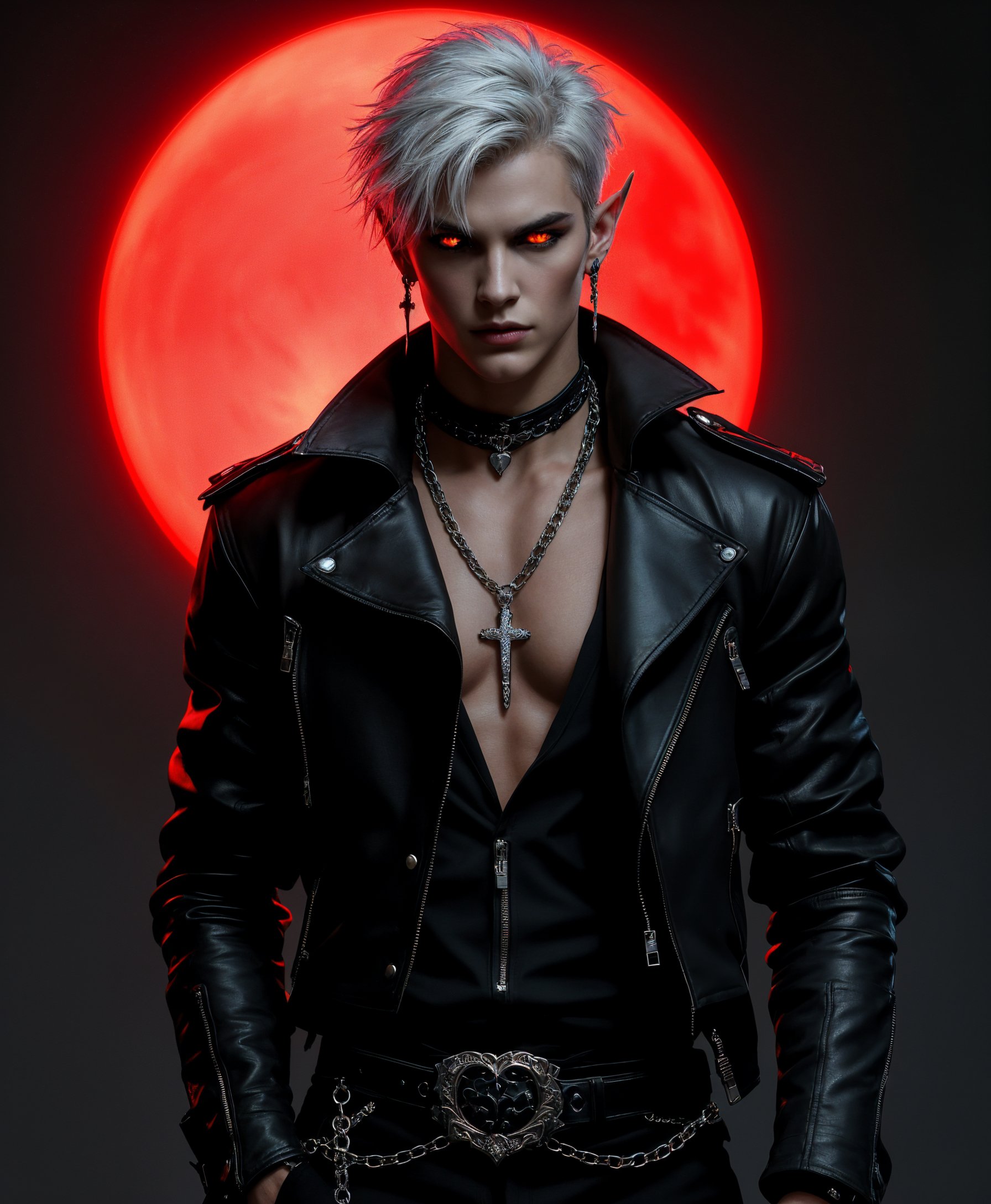 **Gothic Rebel Under Red Moon**