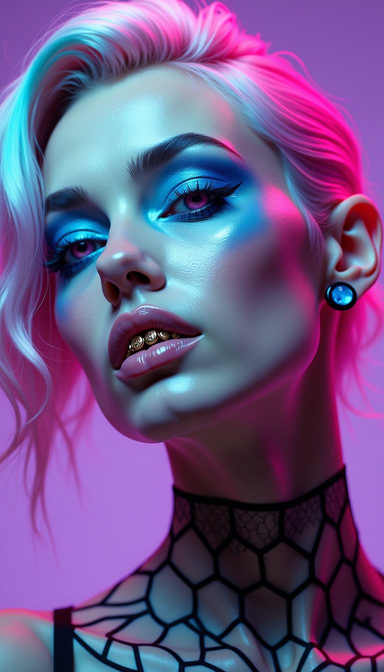 Neon Cyberpunk Portrait