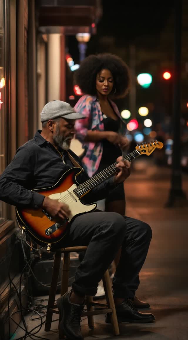 a man playing the guitar