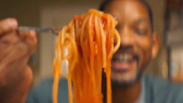 Will Smith eating spaghetti