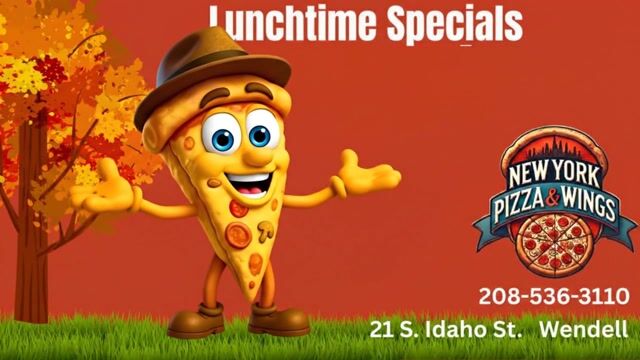 Character: Pizza slice

Dialog:  Get Three chicken tenders with fries and a twenty ounce soda for only Nine ninety five!
