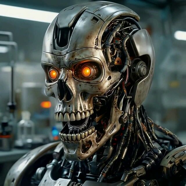 A robot transforms into a woman
