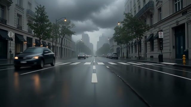make it a moody overcast afternoon