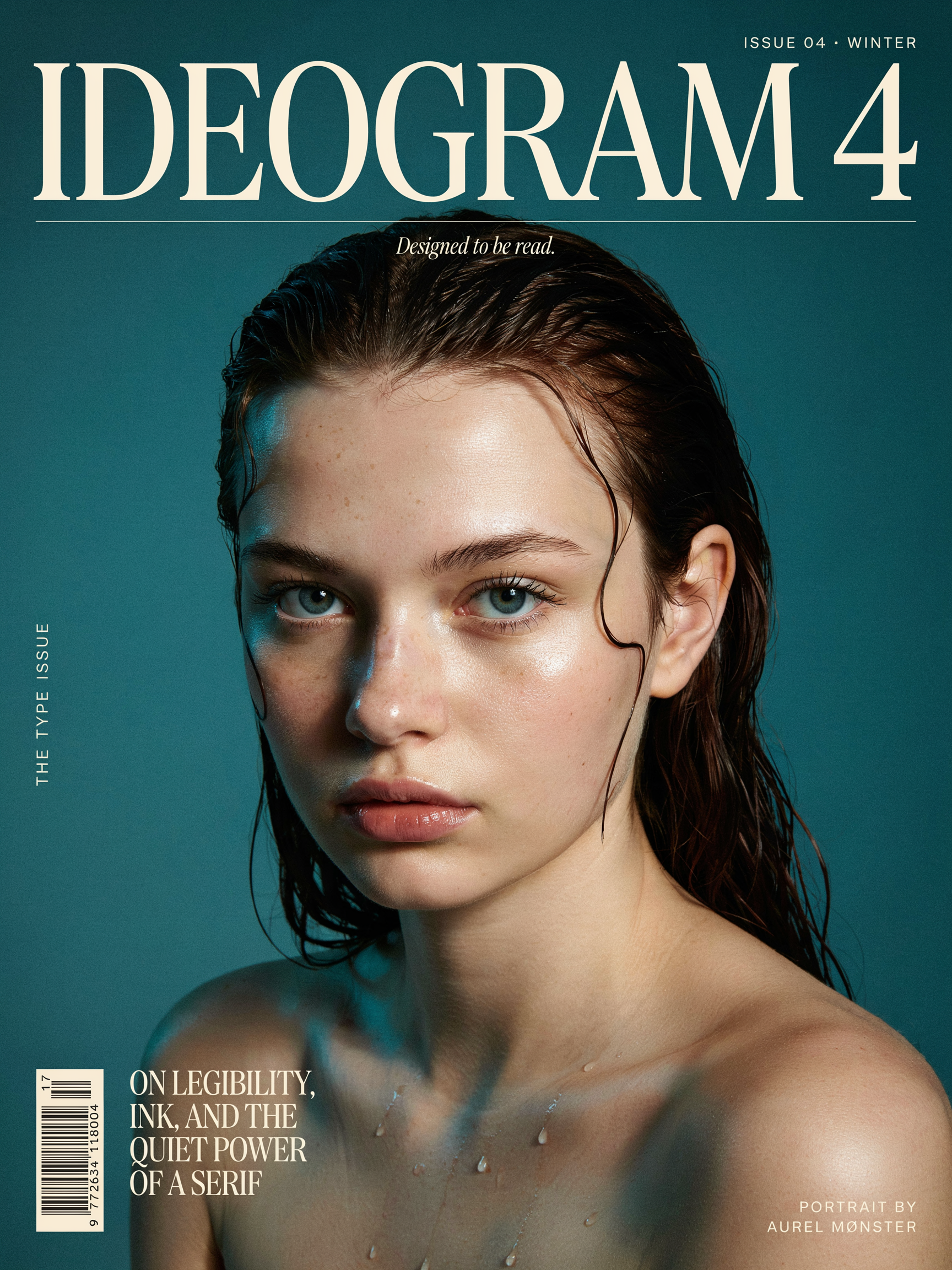 Ideogram 4 hero — magazine cover with crisp rendered headline type