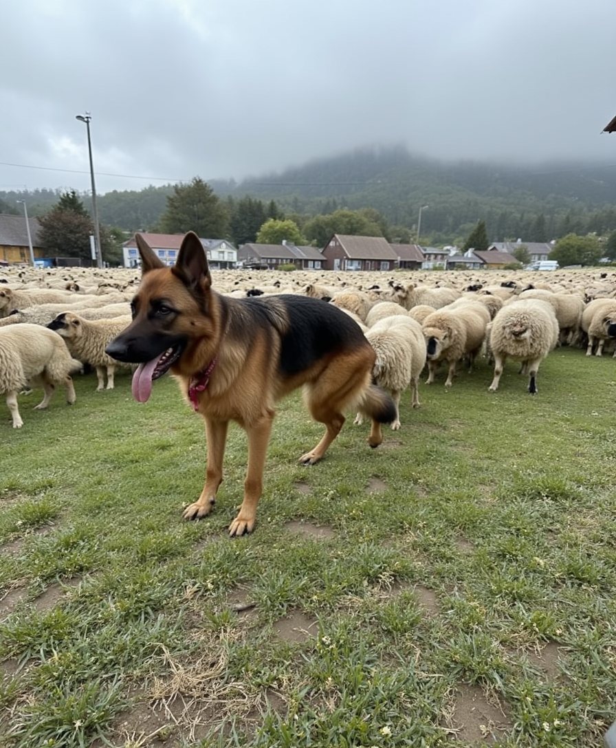 Herding: From the get-go, German Shepherds were bred for herding sheep, which is essentially the doggy equivalent of playing "The Floor is Lava" but with actual responsibility. They've always had a knack for moving livestock with a level of precision that would make a Swiss watchmaker jealous.
