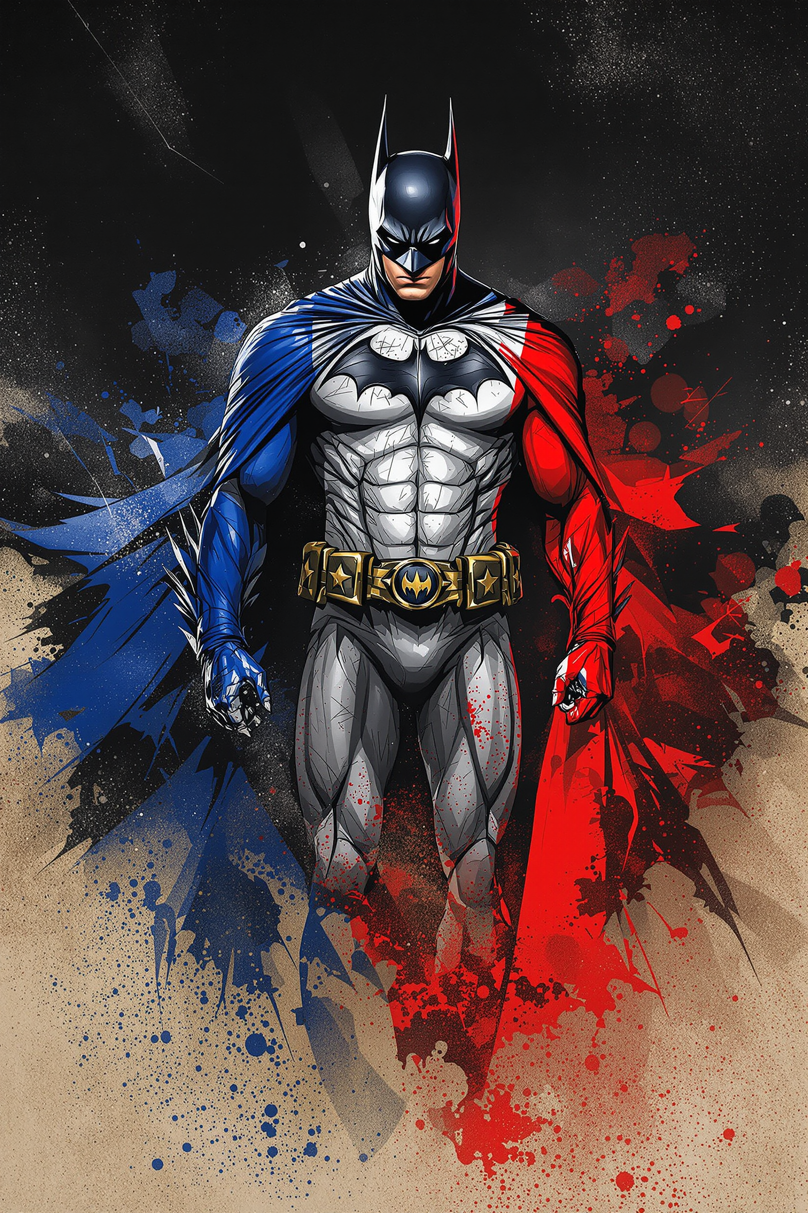 AI-generated image: **Duality of the Dark Knight**