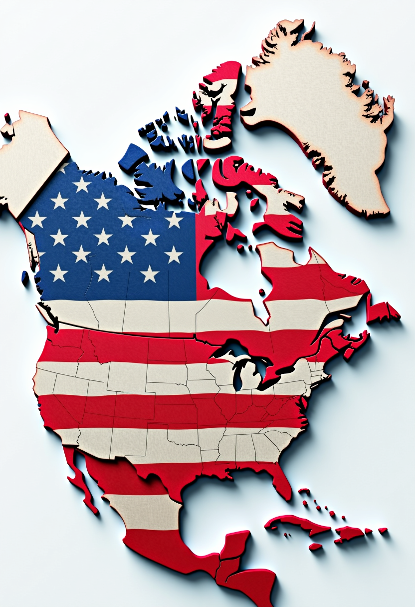 Example: Create a unified Canada and United States map as one country