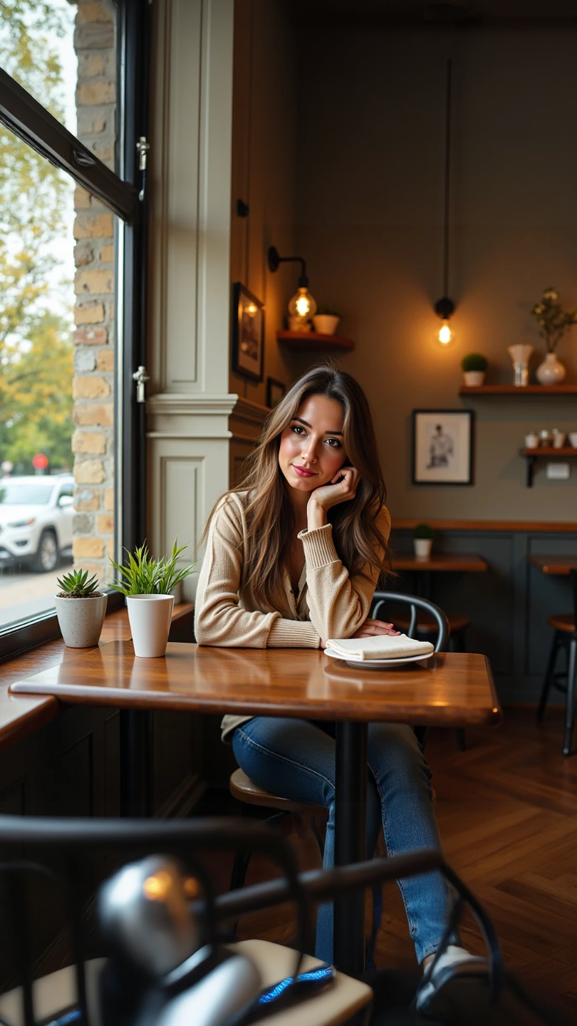 L534534OKTO87, sitting in  cafe