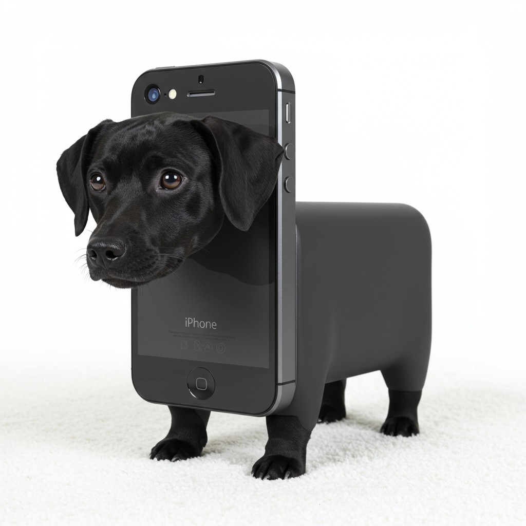 Example: Sn iphone shaped dog