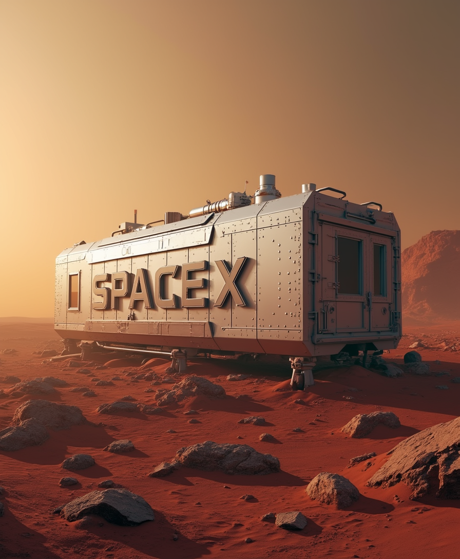 Example: Logo in modern letters: "SpaceX"