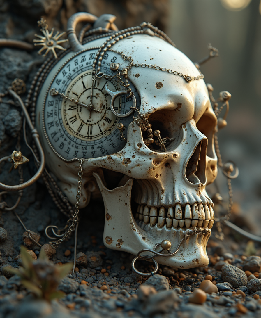 The time disk skull is full of mysterious death, warning people to cherish life and live in the present. 