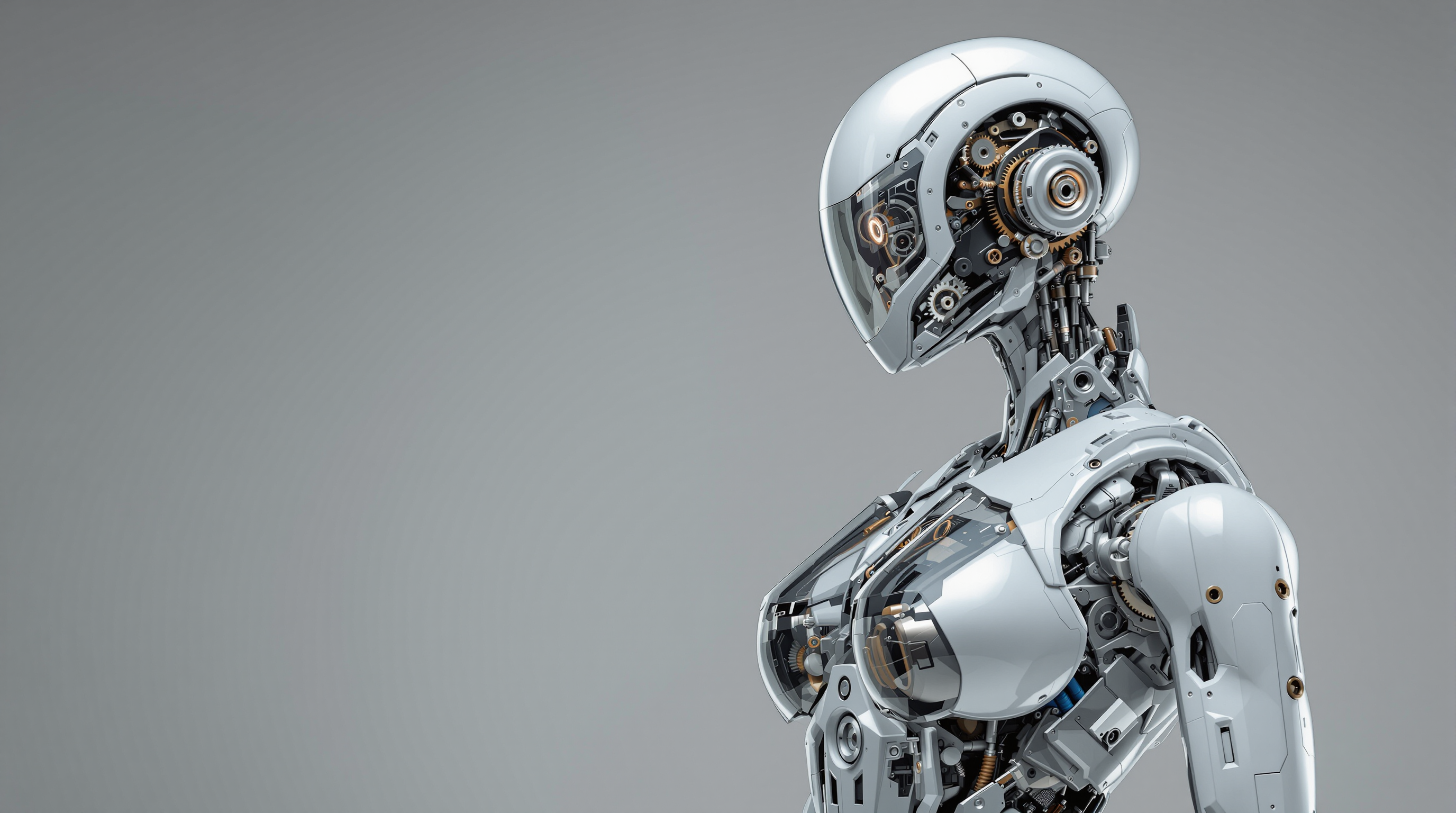 Example: A hyper-realistic female robot with a sleek