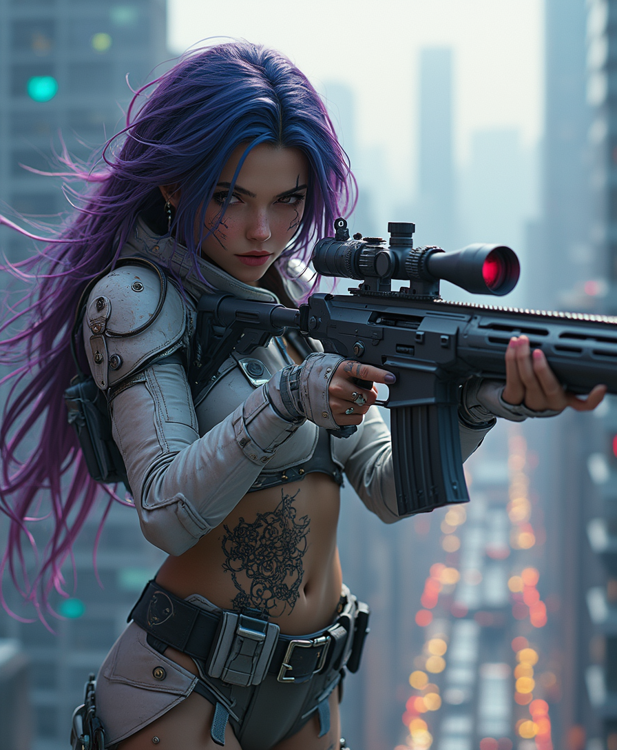 Create Stunning Cyberpunk Art with PixelDojo's AI Tools example