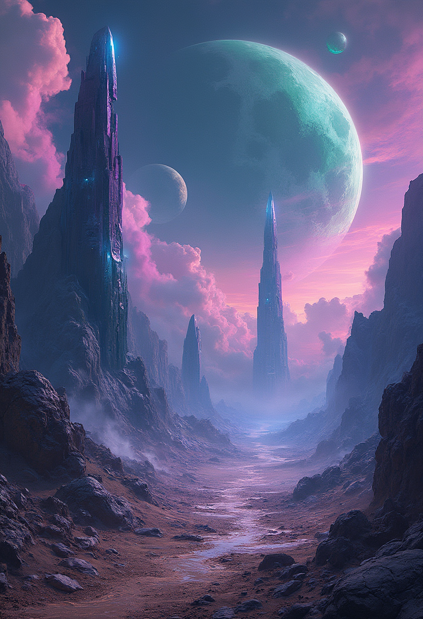 Example: An alien landscape on a barren
