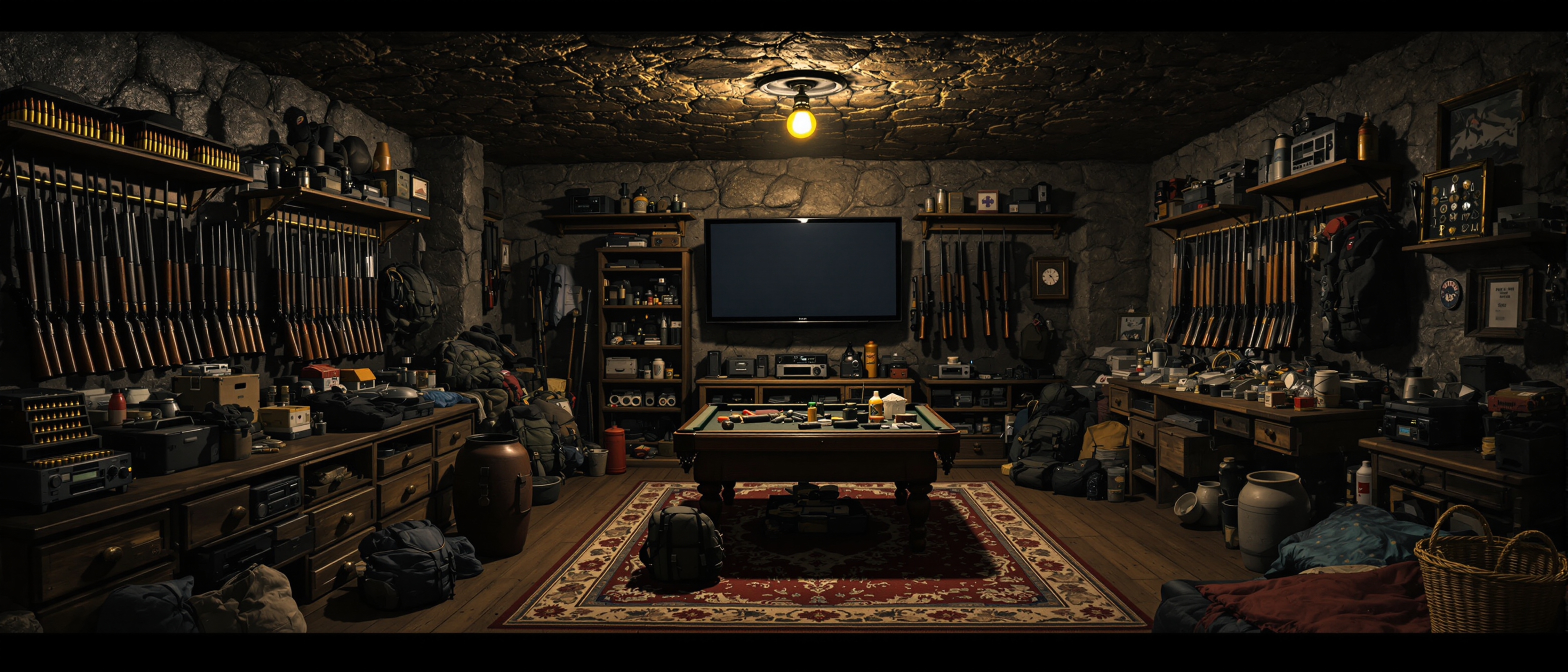 Example: This image depicts a dimly lit