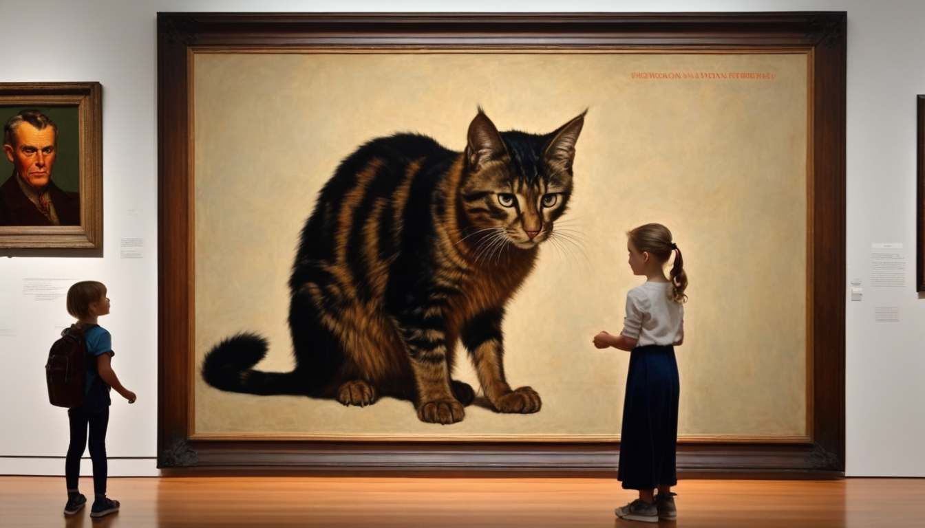 Example: A realistic photograph of a norman rockwell painting